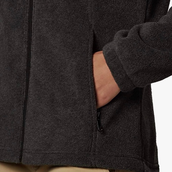S NEW Columbia Benton Springs Fleece Jacket Dark Gray Full Zipper Women's Winter - Picture 4 of 9